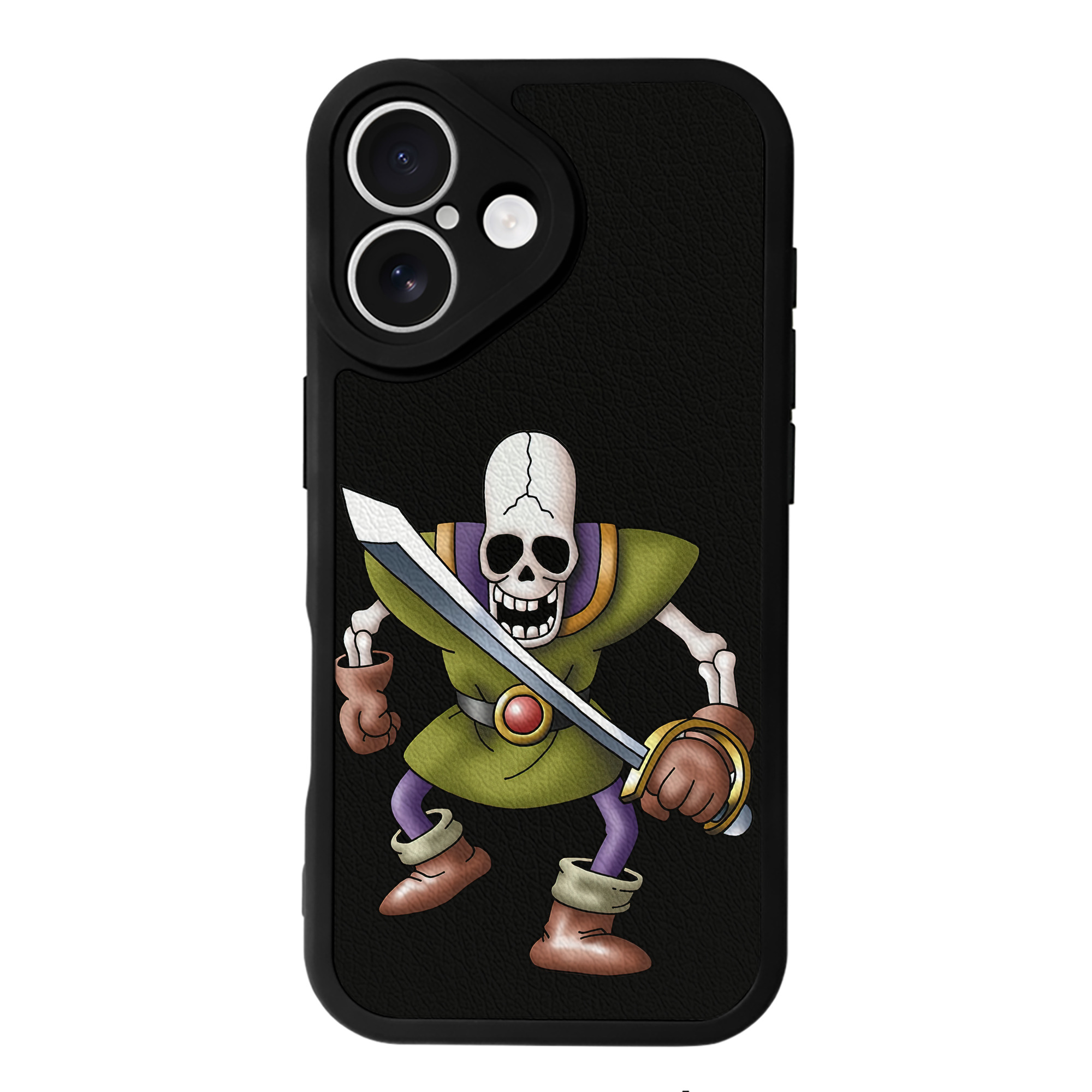 （画像用） ドラゴンクエスト Doragon Kuesuto Dragon Quest 【iPhone 16シリーズ対応】シリコンスマホケース（レザー調） 材質：シリコン
